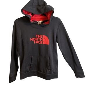 The North Face Hoodie Women’s Size S Gray Orange Pocket Sweatshirt Pullover